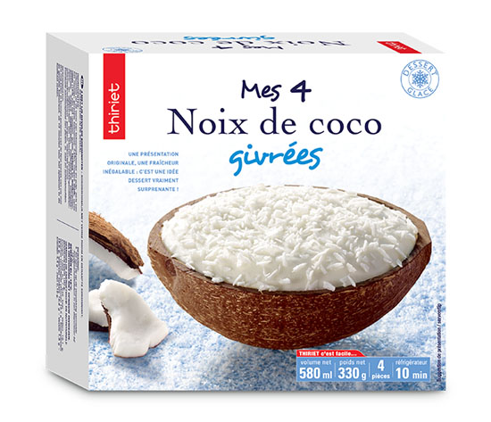 4 Noix de coco givrées