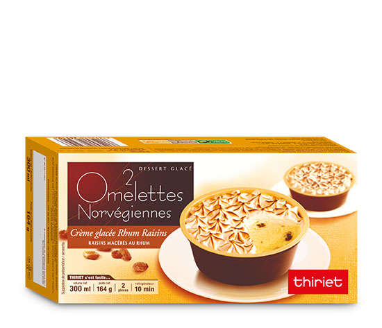 2 Omelettes norvégiennes rhum/raisins