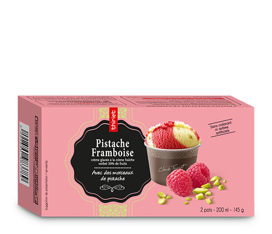 2 Pots individuels Pistache framboise