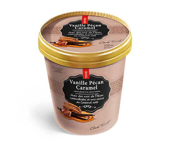 Pot Crème Glacée Vanille Pécan Caramel