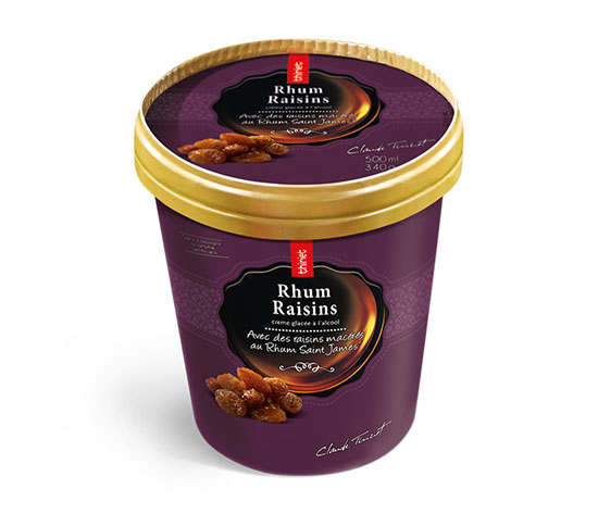 Crème glacée Rhum raisins