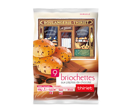 9 Briochettes pur beurre aux pépites de chocolat