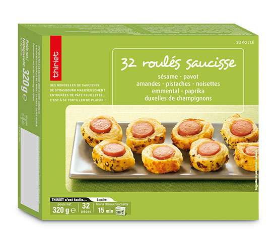 32 Roulés saucisse