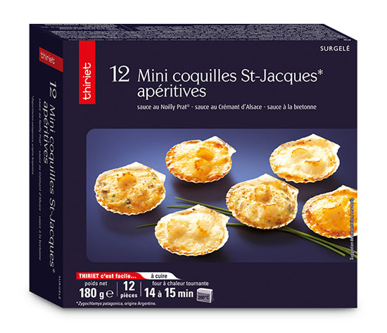 12 Mini coquilles St-Jacques apéritives