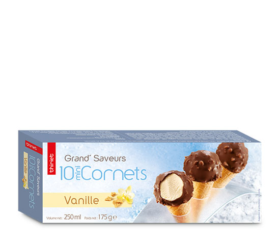 10 Mini Cornets Vanille