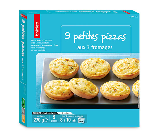 9 Petites pizzas aux 3 fromages