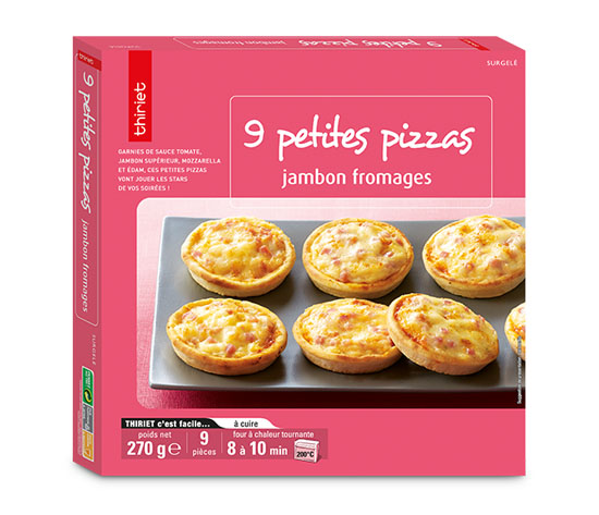 9 Petites pizzas jambon/fromages