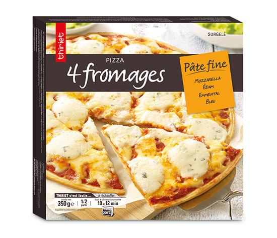 Pizza pâte fine 4 fromages