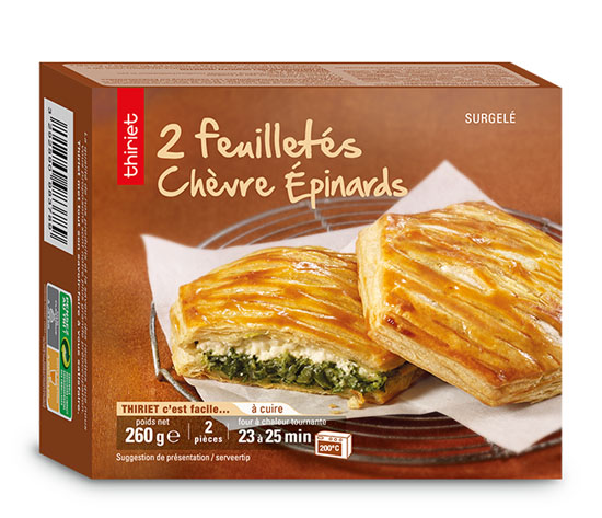 2 Feuilletés chèvre/épinards