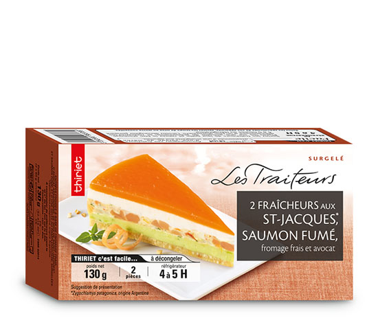 2 Fraîcheurs noix de St-Jacques, saumon fumé