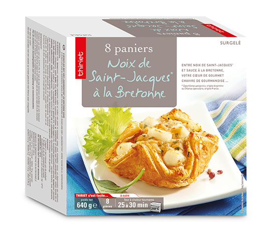 8 Paniers aux noix de St-Jacques*, à la bretonne