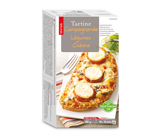 Tartine campagnarde légumes et chèvre