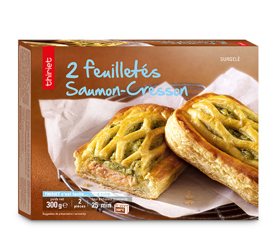 2 Feuilletés saumon/cresson