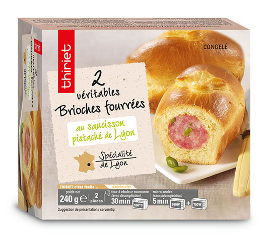 2 Véritables brioches saucisson de Lyon pistaché