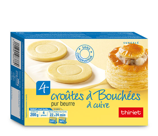 4 Croûtes à bouchées à cuire