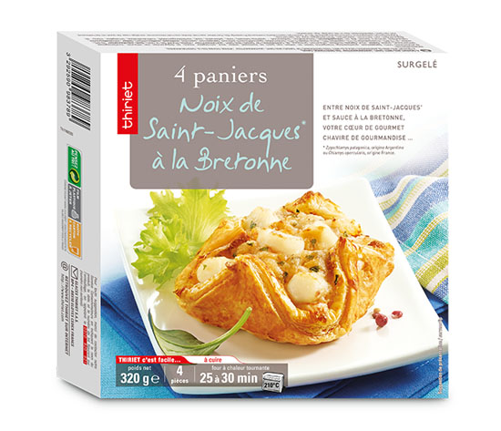 4 Paniers aux noix de St-Jacques*, à la bretonne