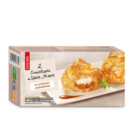 2 Croustillants Sainte Maure/pommes caramélisées