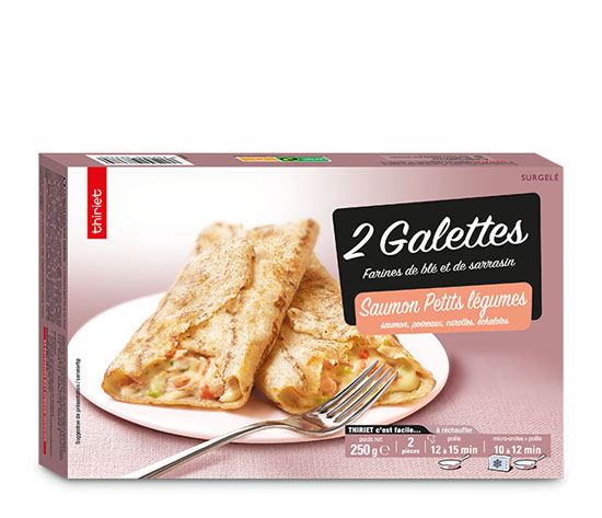 2 Galettes saumon, petits légumes