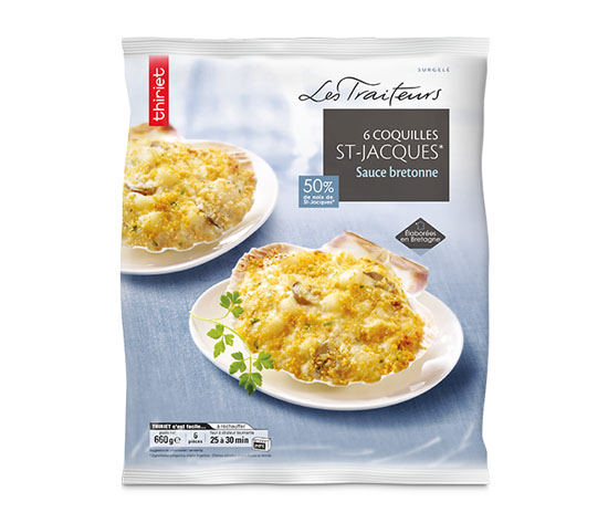 6 Coquilles St-Jacques* sauce Bretonne