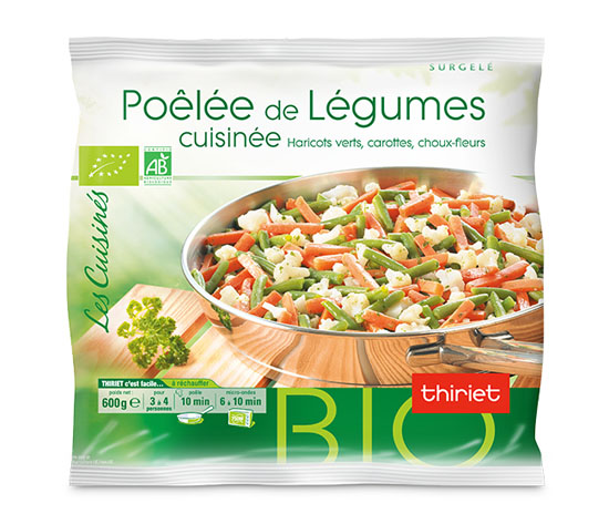 Poêlée cuisinée de légumes biologiques