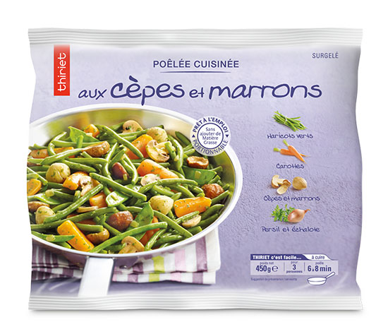 Poêlée cuisinée aux cèpes et marrons