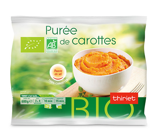 Purée de carottes biologiques