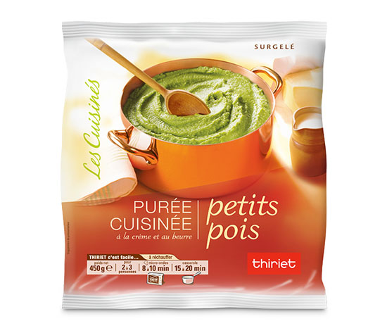 Purée de petits pois cuisinée
