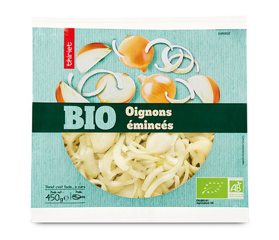 Oignons émincés biologiques