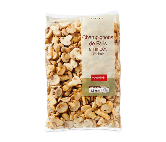 Champignons de Paris émincés 1er choix