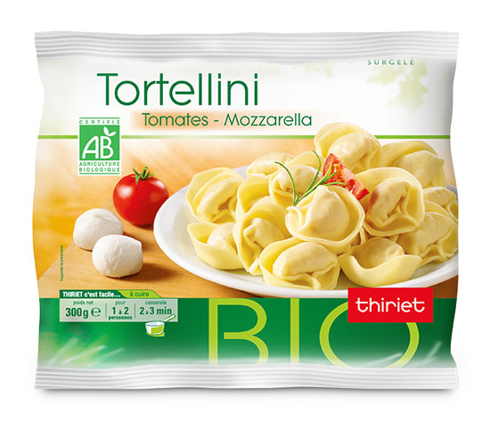 Tortellini tomate/mozzarella biologiques