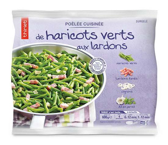 Poêlée cuisinée de haricots verts aux lardons