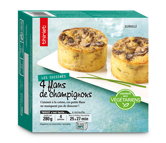 4 Flans de champignons
