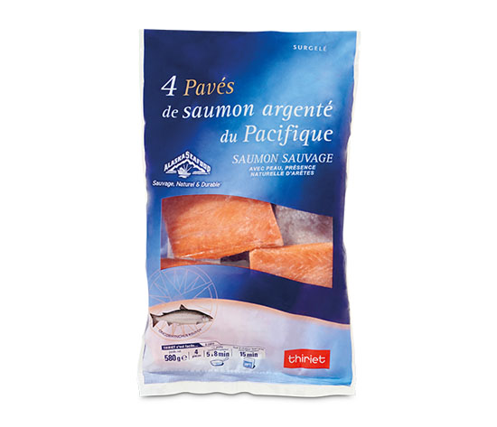 4 Pavés de saumon argenté du Pacifique avec peau