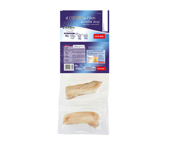 4 Coeurs de filets de colin (lieu)