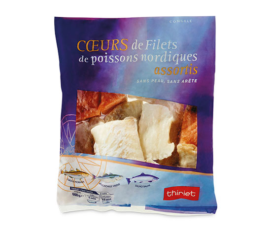 Coeurs de filets de poissons nordiques