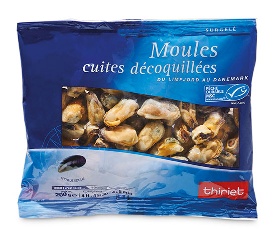 Moules cuites décoquillées