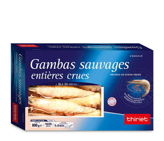 Gambas sauvages entières crues
