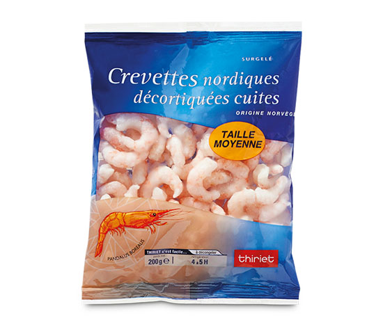 Crevettes nordiques décortiquées cuites