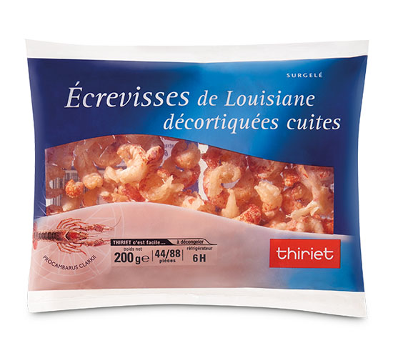 Ecrevisses de Louisiane cuites décortiquées