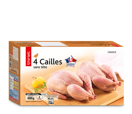 4 Cailles sans tête