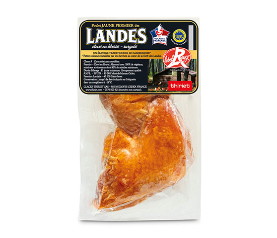 2 Cuisses de poulet jaune fermier des Landes LR
