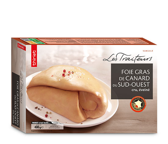 Foie gras de canard du Sud-Ouest, cru, éveiné
