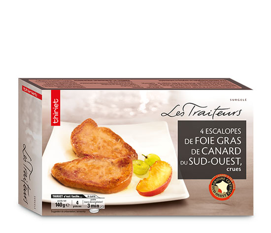 4 Escalopes foie gras de canard du S.Ouest, crues