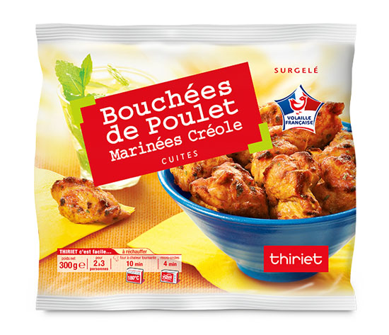 Bouchées de poulet marinées Créole cuites
