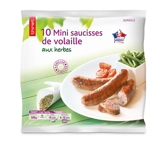 10 Mini saucisses de volaille aux herbes