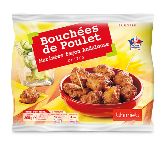 Bouchées de poulet marinées façon andalouse cuites