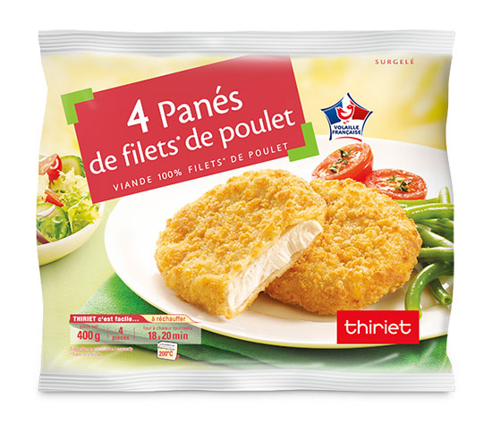 4 Panés de filet de poulet