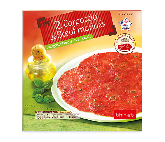 2 Carpaccio de boeuf marinés et vinaigrette