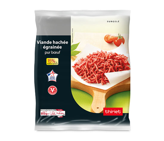 Viande hachée égrainée pur bœuf 15% M.G.
