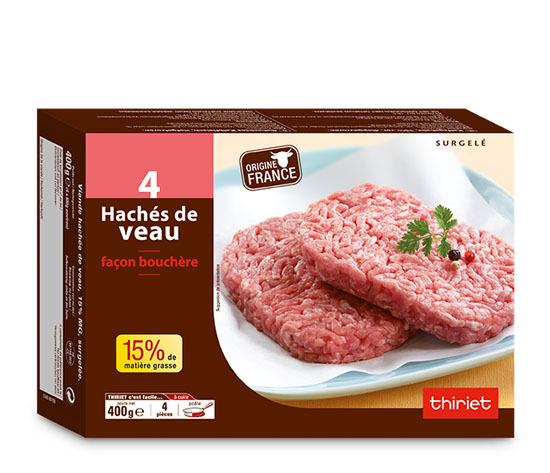 4 Hachés de veau façon bouchère 15% M.G.